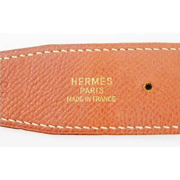 Hermes Black Belt with Gold H Buckle - Picture 7 of 10